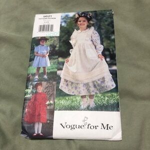 Vintage Vogue for me 9621- size and 6-6x dress and pinafore pattern. 3 styles!